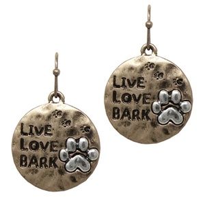 live love bark earrings